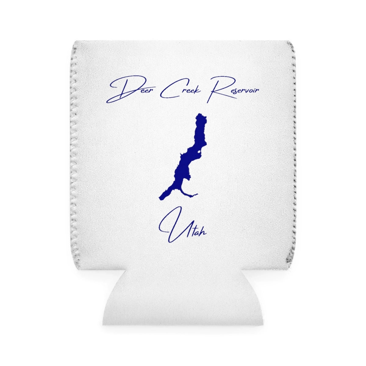 Utah  Deer  Creek  Reservoir  Can  Koozie  front  position  view  from  front-1  white.webp