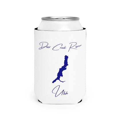 Utah  Deer  Creek  Reservoir  Can  Koozie  front  position  view  from  front-2  white.webp