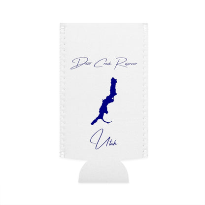 Utah  Deer  Creek  Reservoir  Slim  Can  Koozie  front  position  view  from  flat-front  white.webp