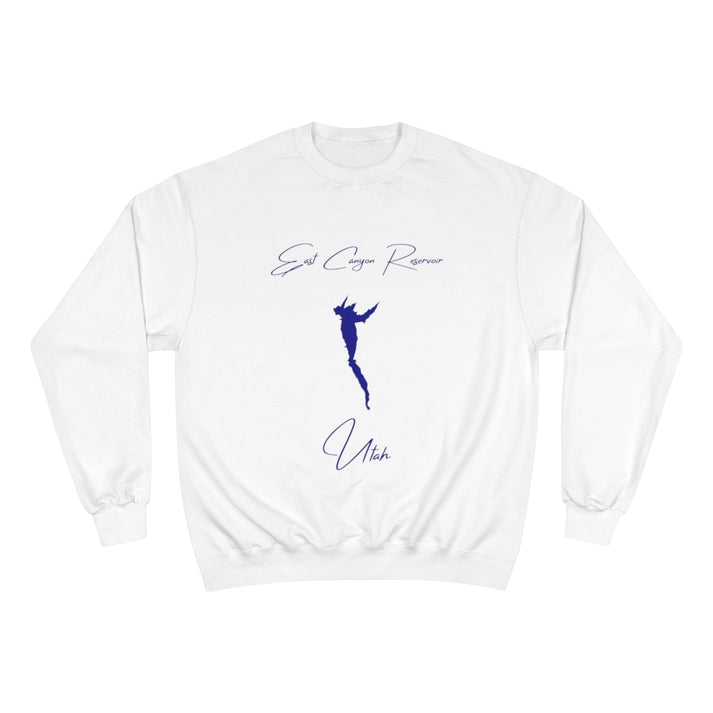 Utah  East  Canyon  Reservoir  Sweatshirt  front  position  view  from  front  white.webp