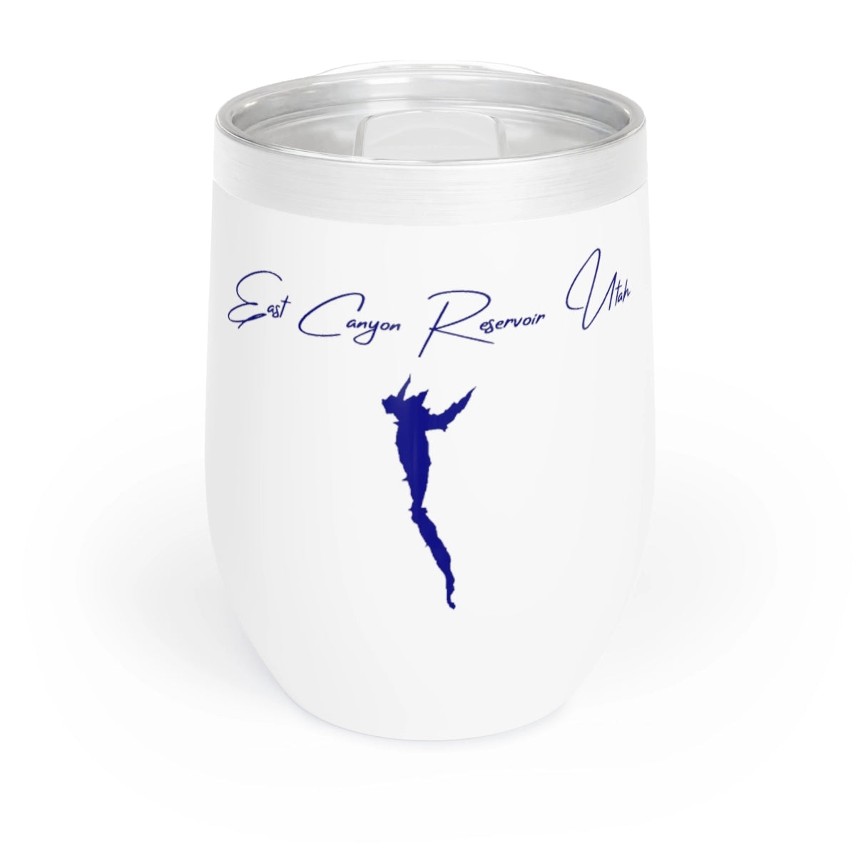 Utah  East  Canyon  Reservoir  Wine  Tumbler  front  position  view  from  front  white.webp