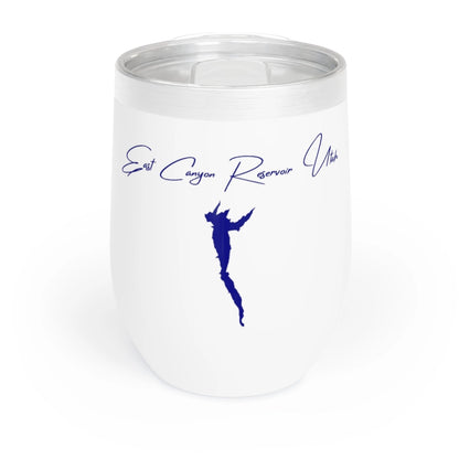 Utah  East  Canyon  Reservoir  Wine  Tumbler  front  position  view  from  front  white.webp
