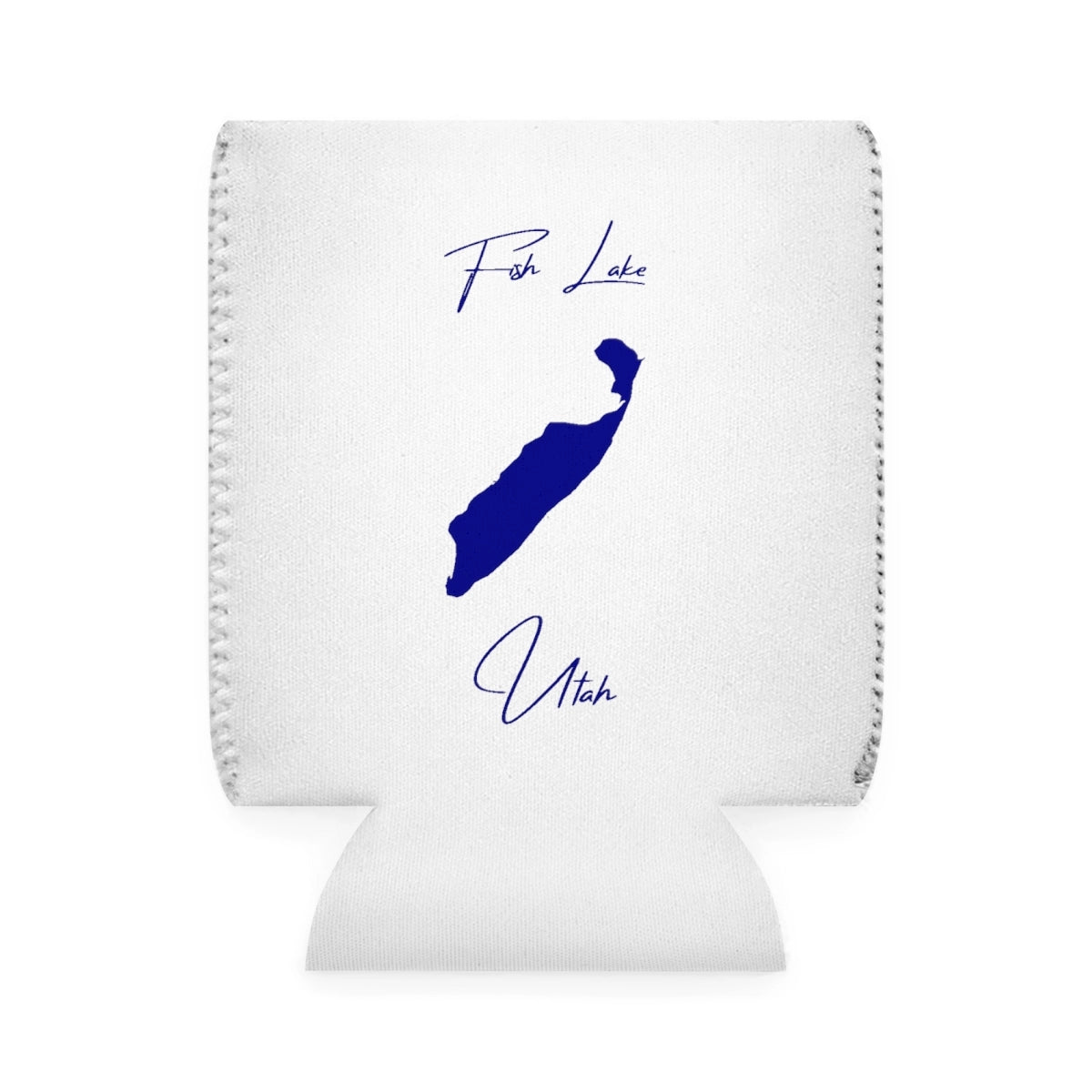 Utah  Fish  Lake  Can  Koozie  front  position  view  from  front-1  white.webp