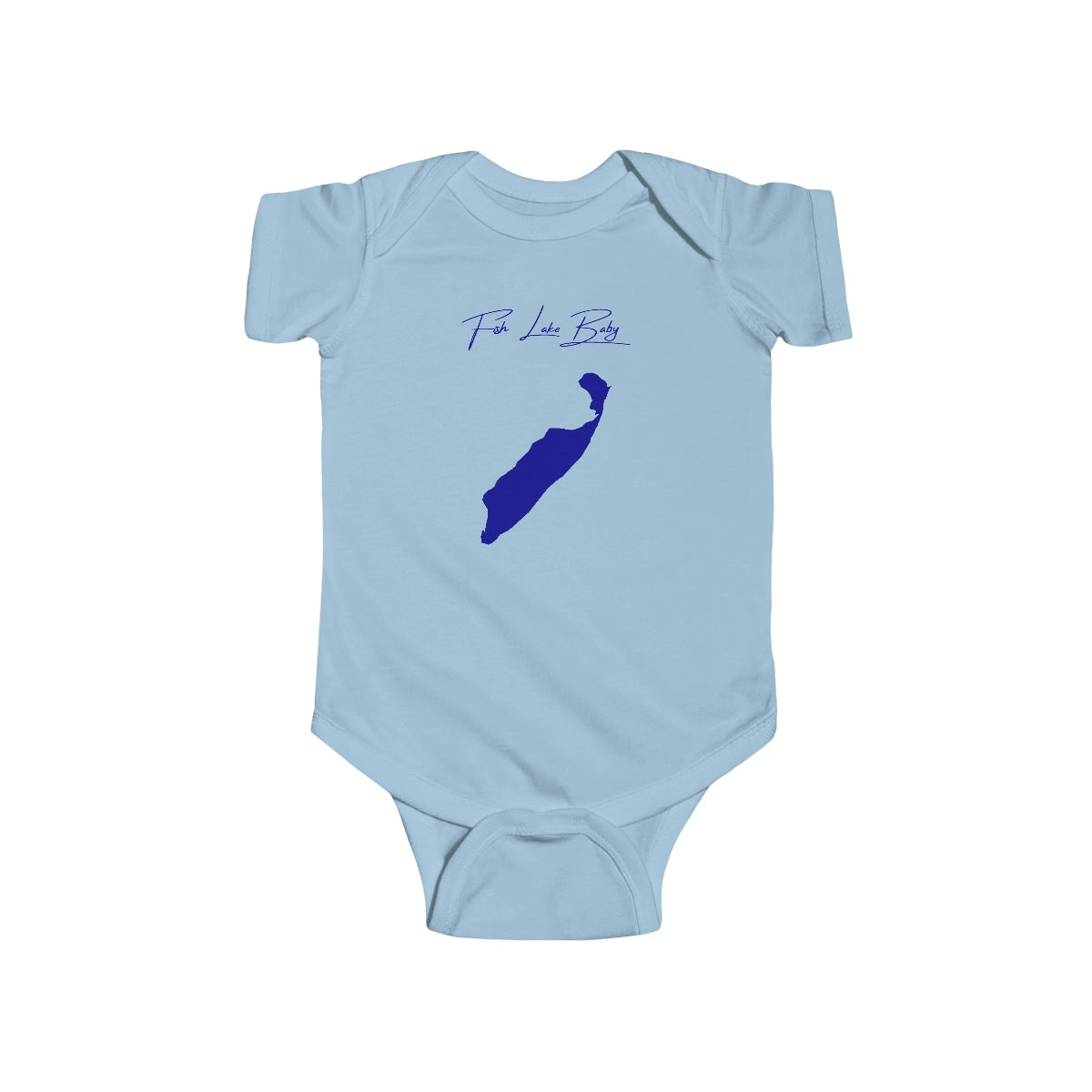 Utah  Fish  Lake  Onesie  front  position  view  from  front  light  blue.webp