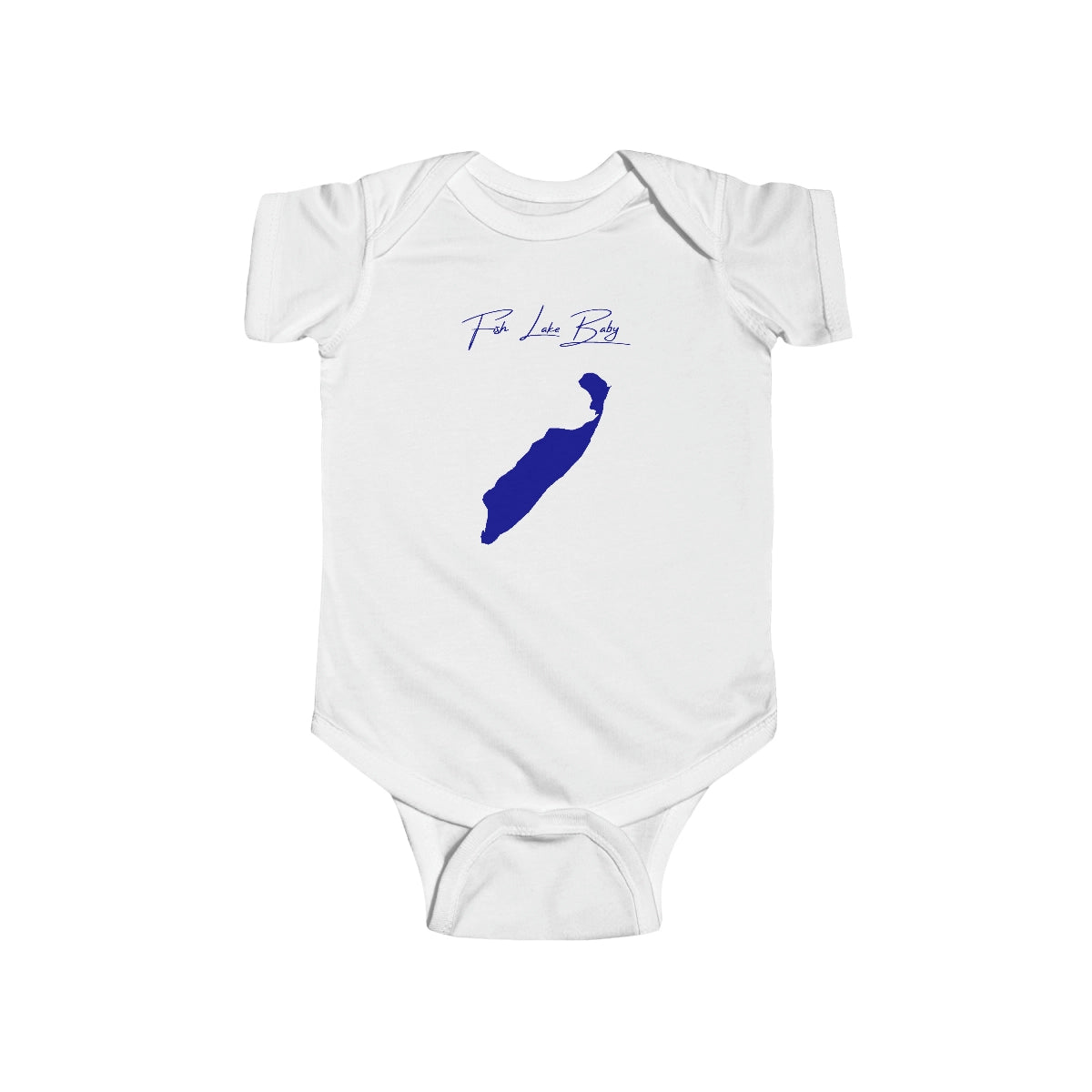 Utah  Fish  Lake  Onesie  front  position  view  from  front  white.webp