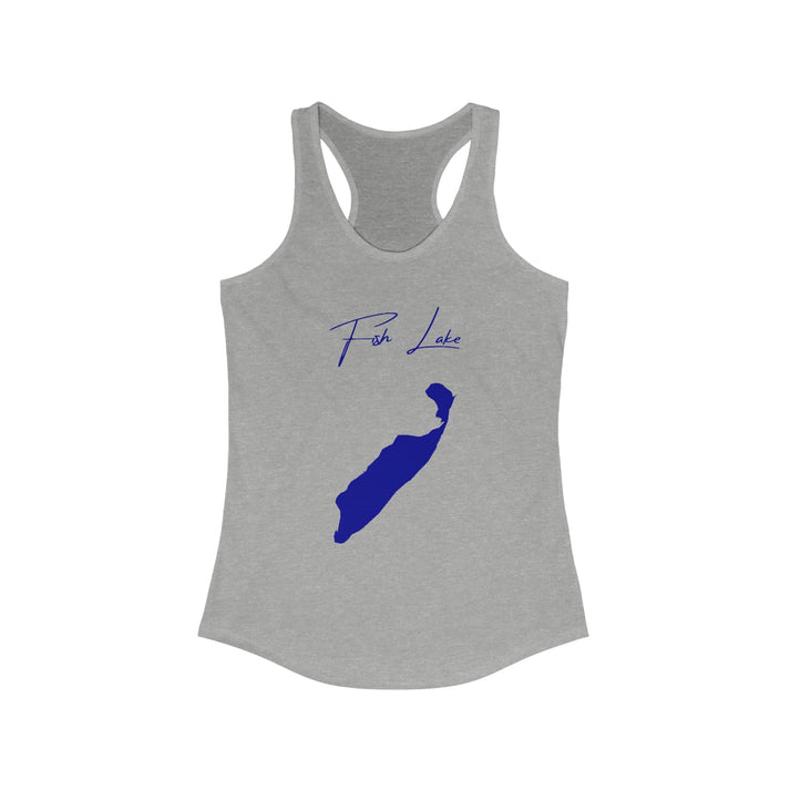 Utah  Fish  Lake  Racerback-Tank  front  position  view  from  front  heather  grey.webp