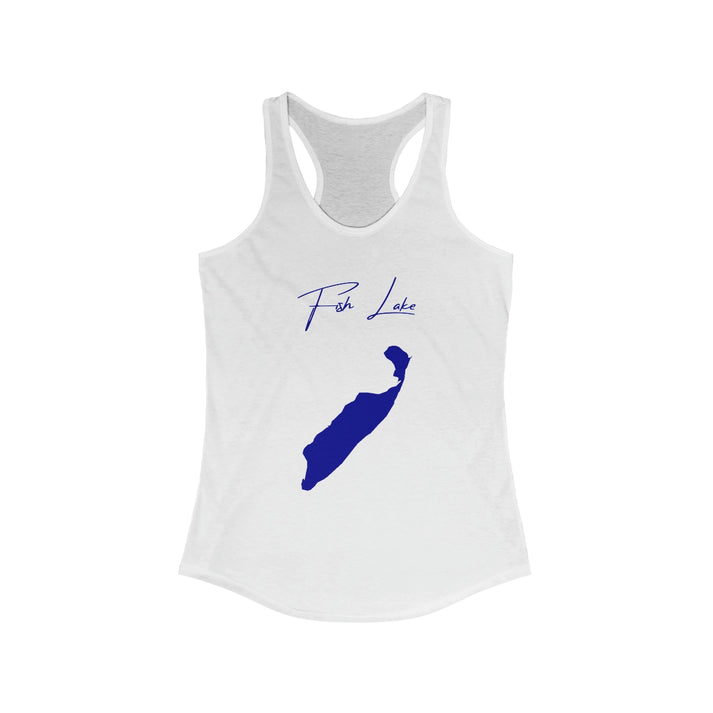 Utah  Fish  Lake  Racerback-Tank  front  position  view  from  front  solid  white.webp