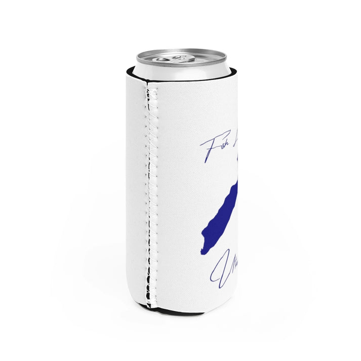 Utah  Fish  Lake  Slim  Can  Koozie  all  position  view  from  right  white.webp