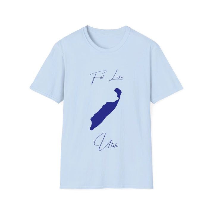 Utah  Fish  Lake  T-shirt  front  position  view  from  front  light  blue.webp