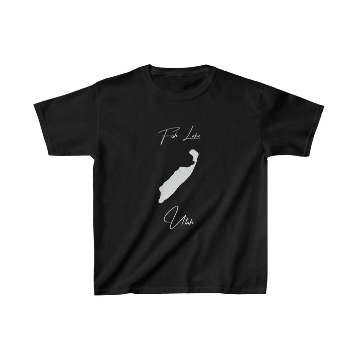 Utah  Fish  Lake  Youth  T-shirt  front  position  view  from  front  black.webp