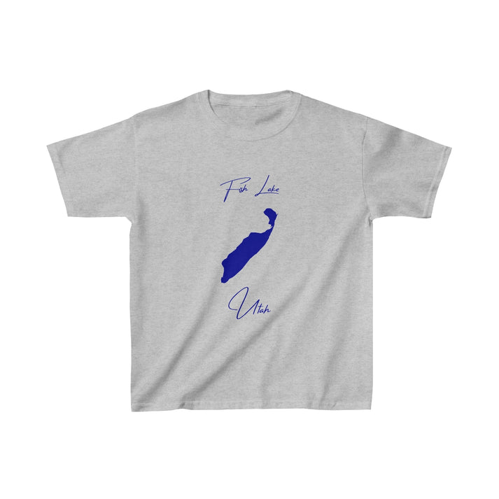 Utah  Fish  Lake  Youth  T-shirt  front  position  view  from  front  sport  grey.webp