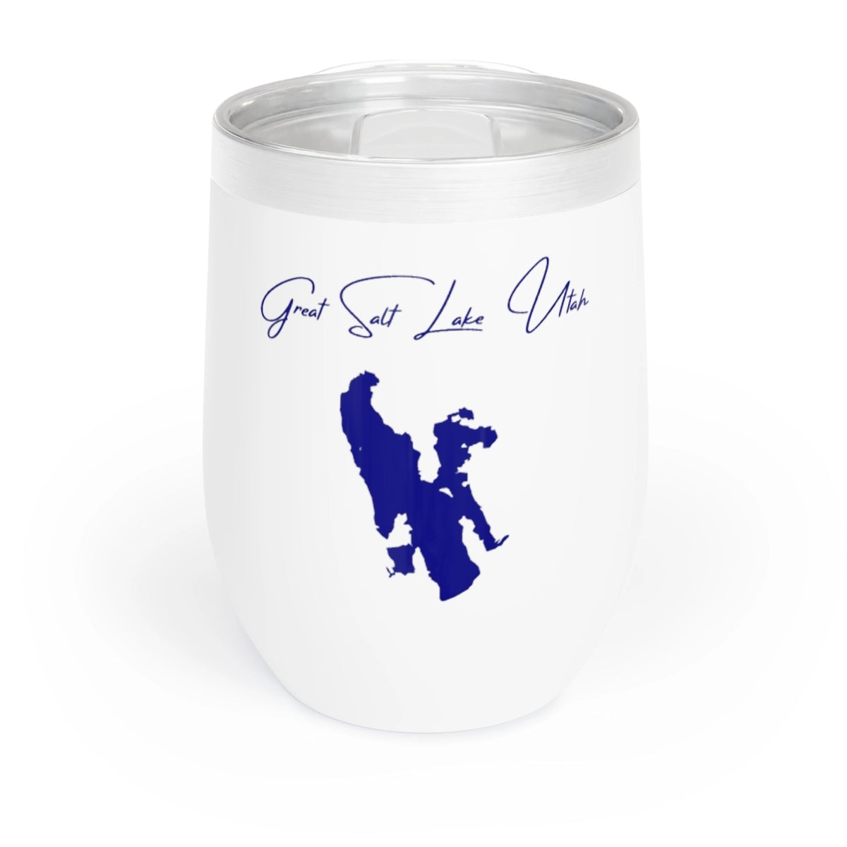 Utah  Great  Salt  Lake  Wine  Tumbler  front  position  view  from  front  white.webp