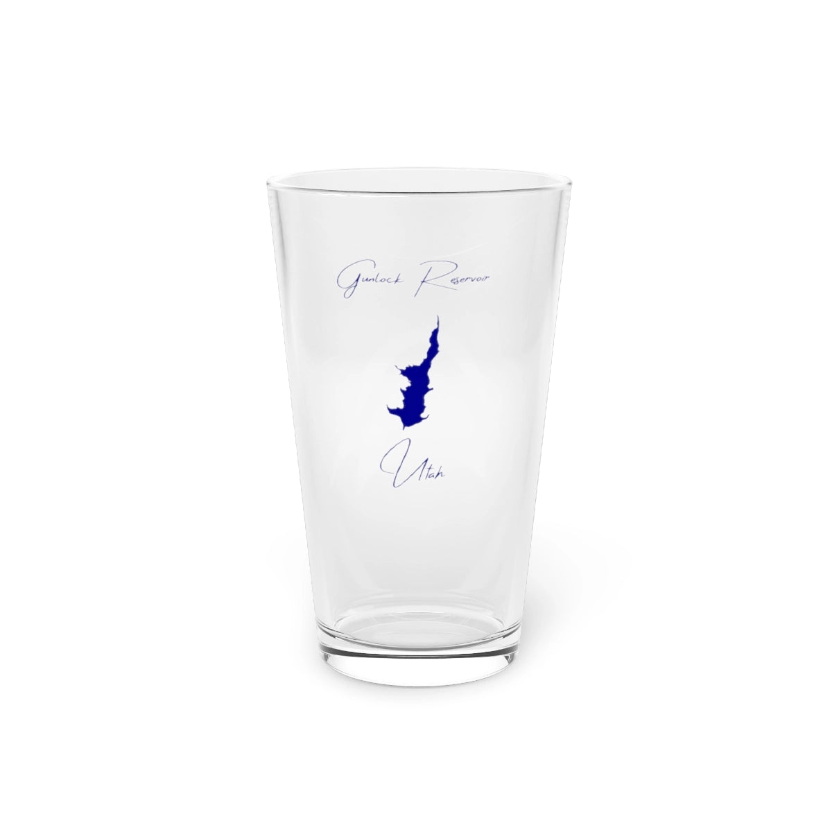 Utah  Gunlock  Reservoir  16oz  Pint  Glass  front  position  view  from  front  16oz.webp