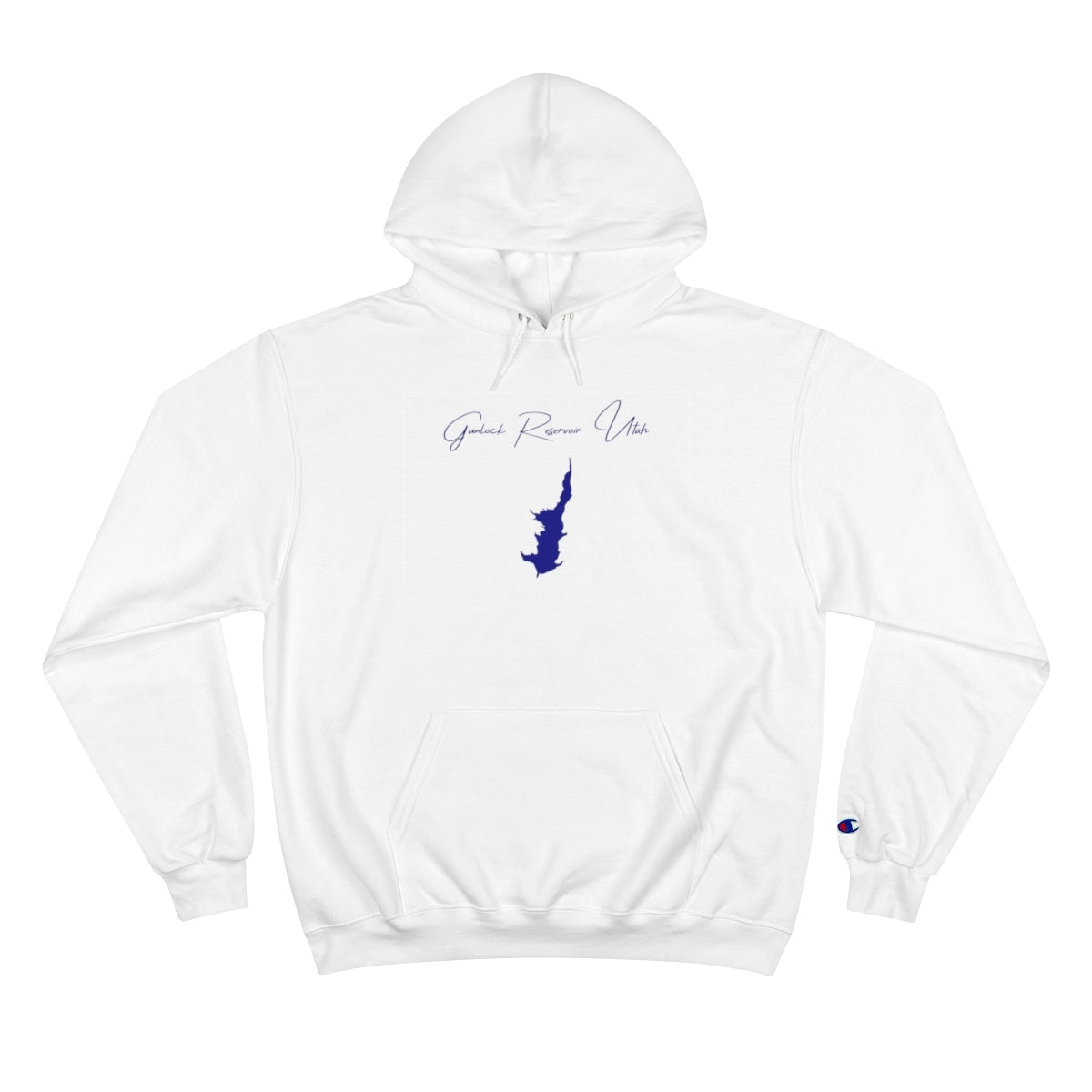 Utah  Gunlock  Reservoir  Hoodie  front  position  view  from  front  white.webp