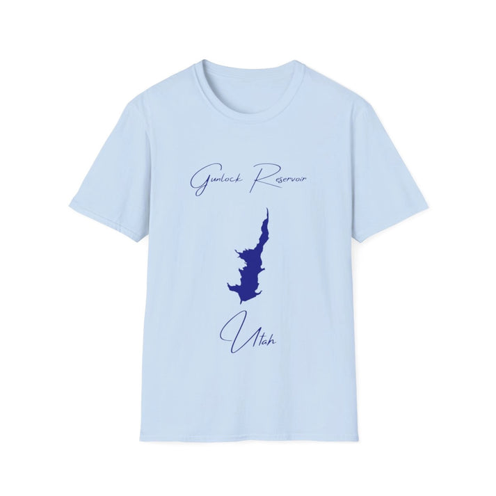 Utah  Gunlock  Reservoir  T-shirt  front  position  view  from  front  light  blue.webp