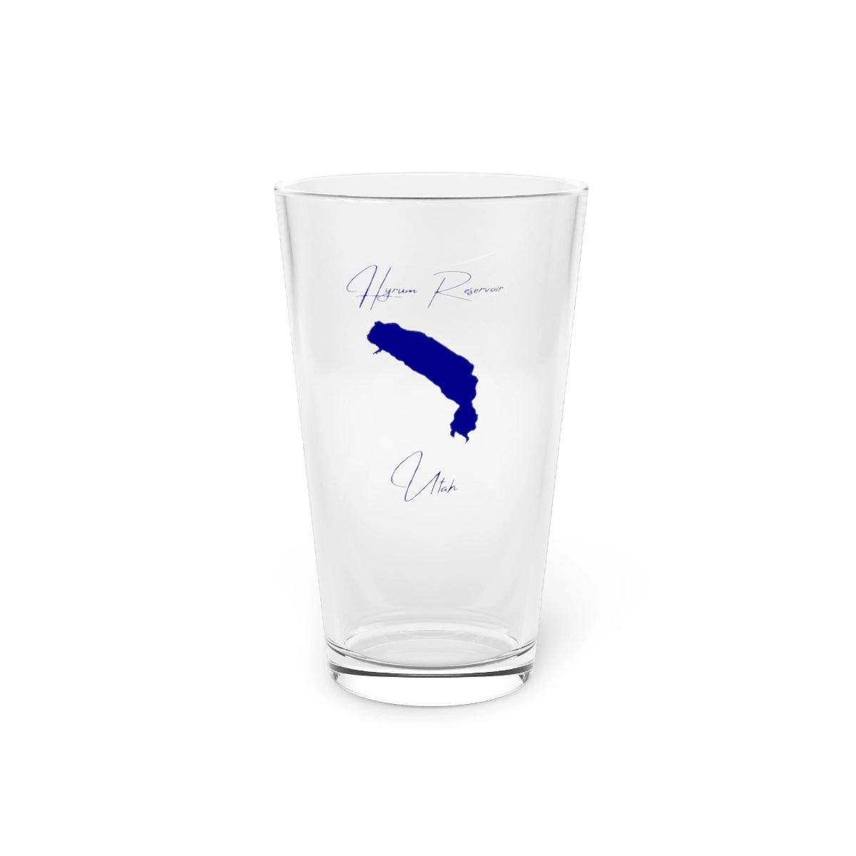 Utah  Hyrum  Reservoir  16oz  Pint  Glass  front  position  view  from  front  16oz.webp