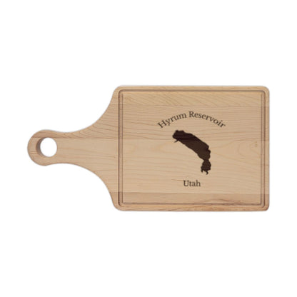 Utah  Hyrum  Reservoir  Engraved  Cutting  Board  front  position  view  from  front  maple.webp