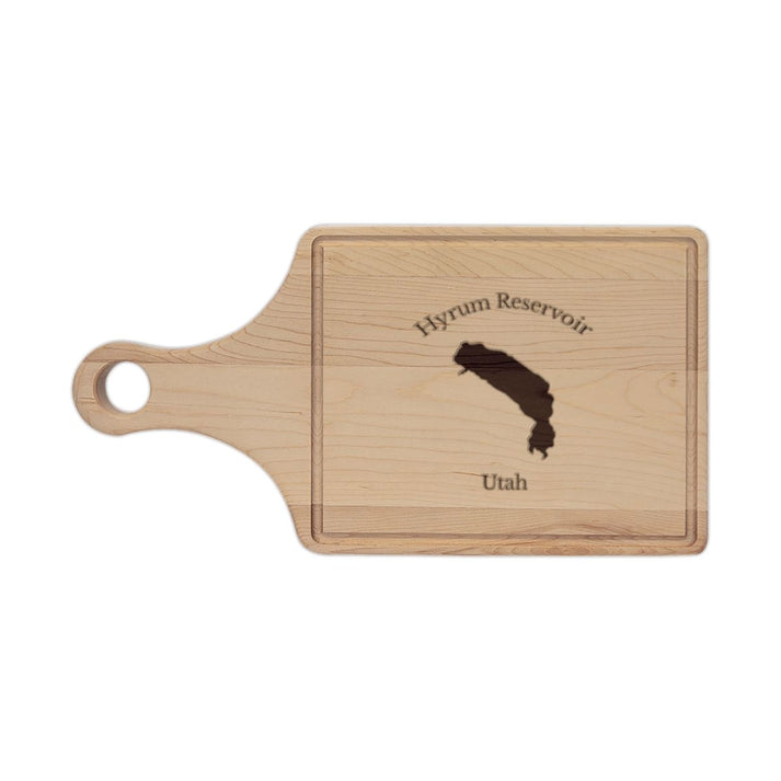 Utah  Hyrum  Reservoir  Engraved  Cutting  Board  front  position  view  from  front  maple.webp