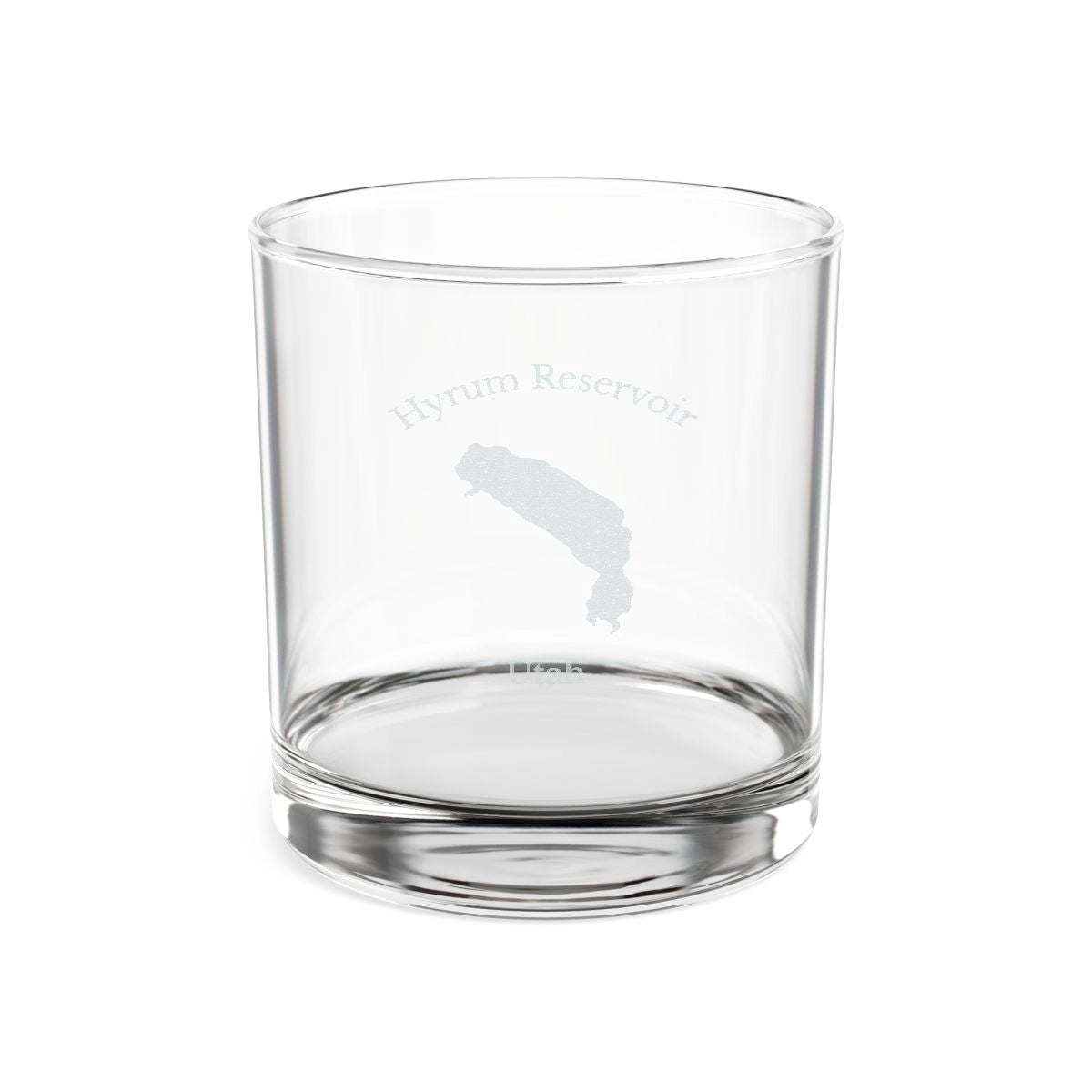 Utah  Hyrum  Reservoir  Engraved  Whiskey  Glass  other  position  view  from  front  10.5oz.webp