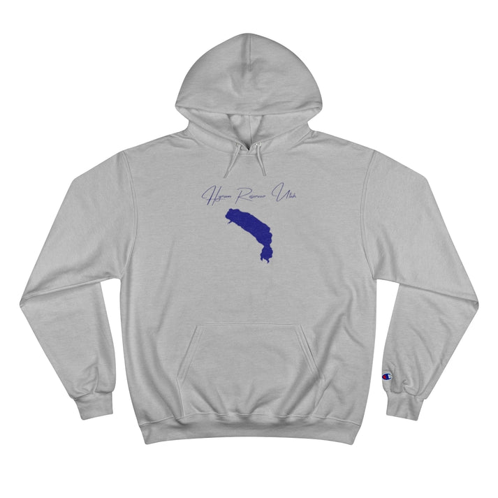 Utah  Hyrum  Reservoir  Hoodie  front  position  view  from  front  light  steel.webp