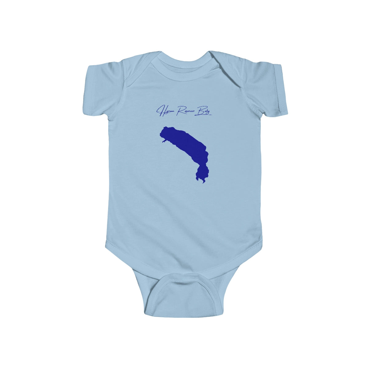 Utah  Hyrum  Reservoir  Onesie  front  position  view  from  front  light  blue.webp