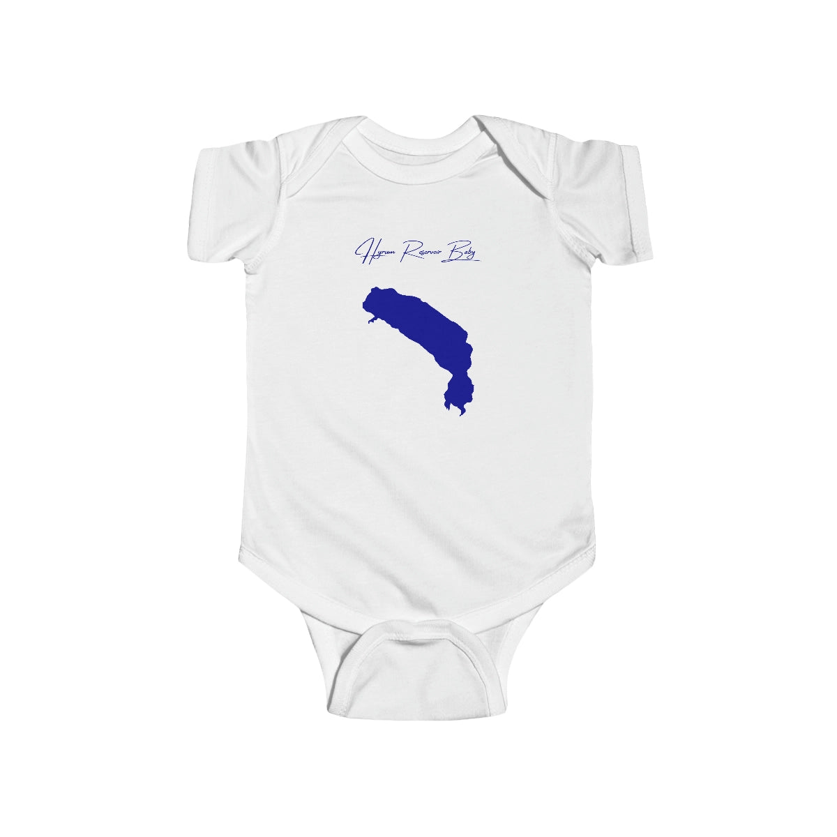 Utah  Hyrum  Reservoir  Onesie  front  position  view  from  front  white.webp