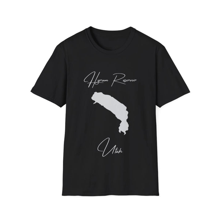 Utah  Hyrum  Reservoir  T-shirt  front  position  view  from  front  black.webp