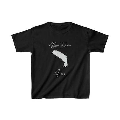 Utah  Hyrum  Reservoir  Youth  T-shirt  front  position  view  from  front  black.webp