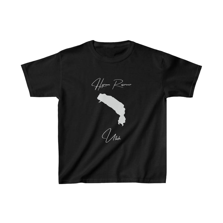 Utah  Hyrum  Reservoir  Youth  T-shirt  front  position  view  from  front  black.webp