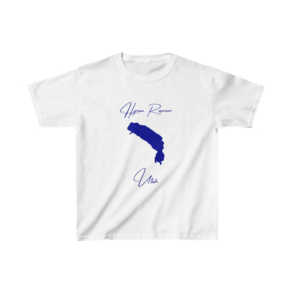 Utah  Hyrum  Reservoir  Youth  T-shirt  front  position  view  from  front  white.webp