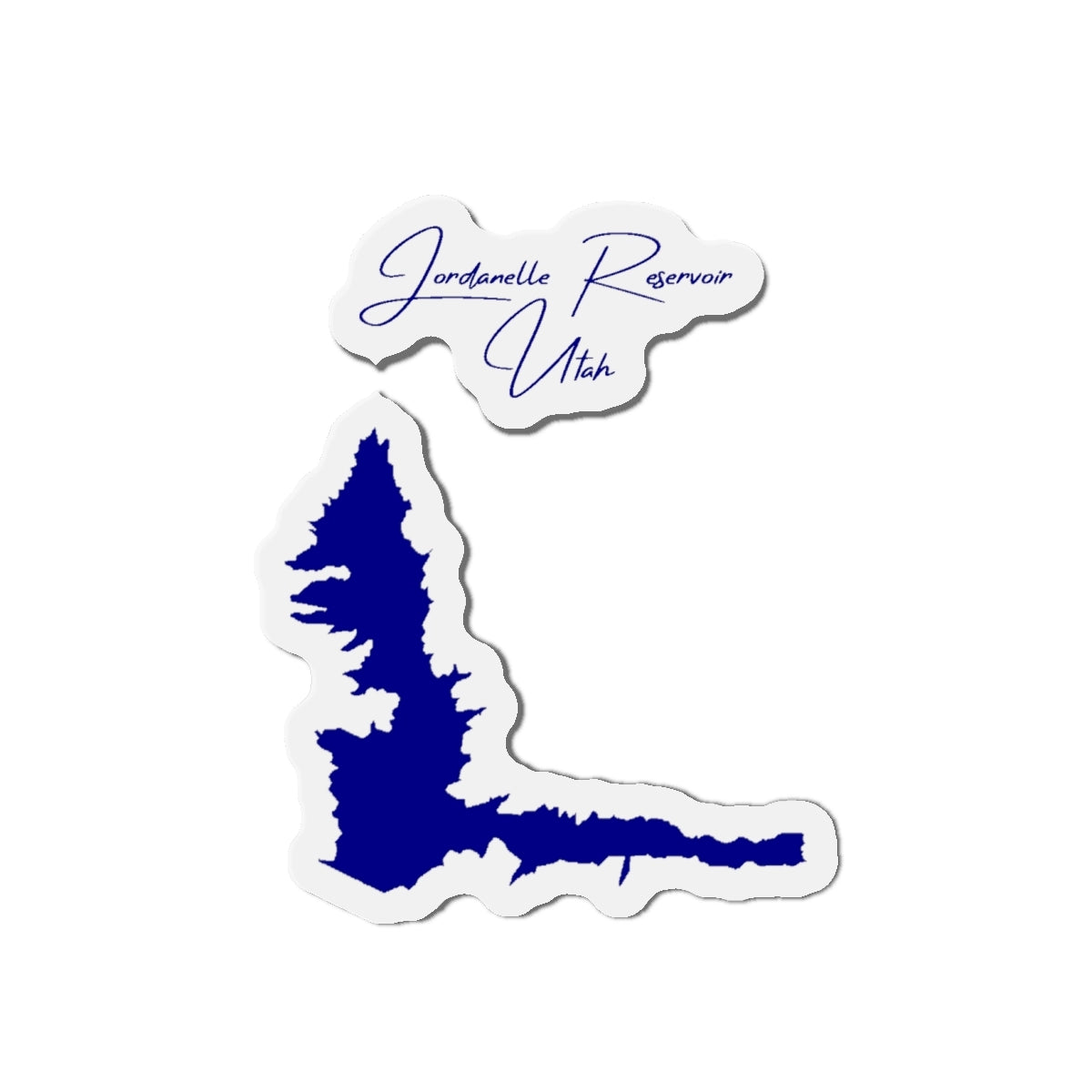 Utah  Jordanelle  Reservoir  Die  Cut  Magnet  front  position  view  from  front  4  x  4.webp