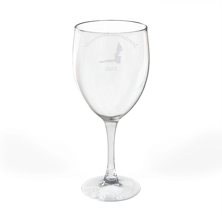 Utah  Jordanelle  Reservoir  Engraved  Wine  Glass  other  position  view  from  back  10.5oz.webp