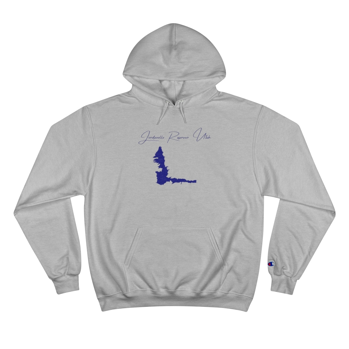 Utah  Jordanelle  Reservoir  Hoodie  front  position  view  from  front  light  steel.webp