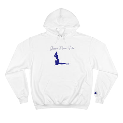 Utah  Jordanelle  Reservoir  Hoodie  front  position  view  from  front  white.webp