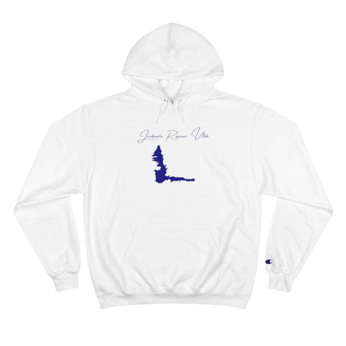 Utah  Jordanelle  Reservoir  Hoodie  front  position  view  from  front  white.webp