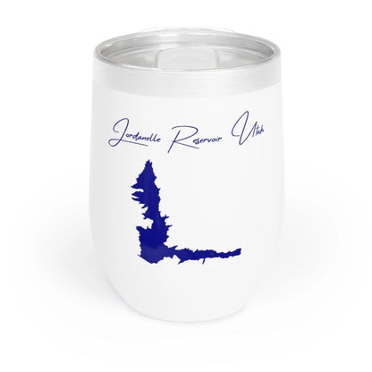 Utah  Jordanelle  Reservoir  Wine  Tumbler  front  position  view  from  front  white.webp
