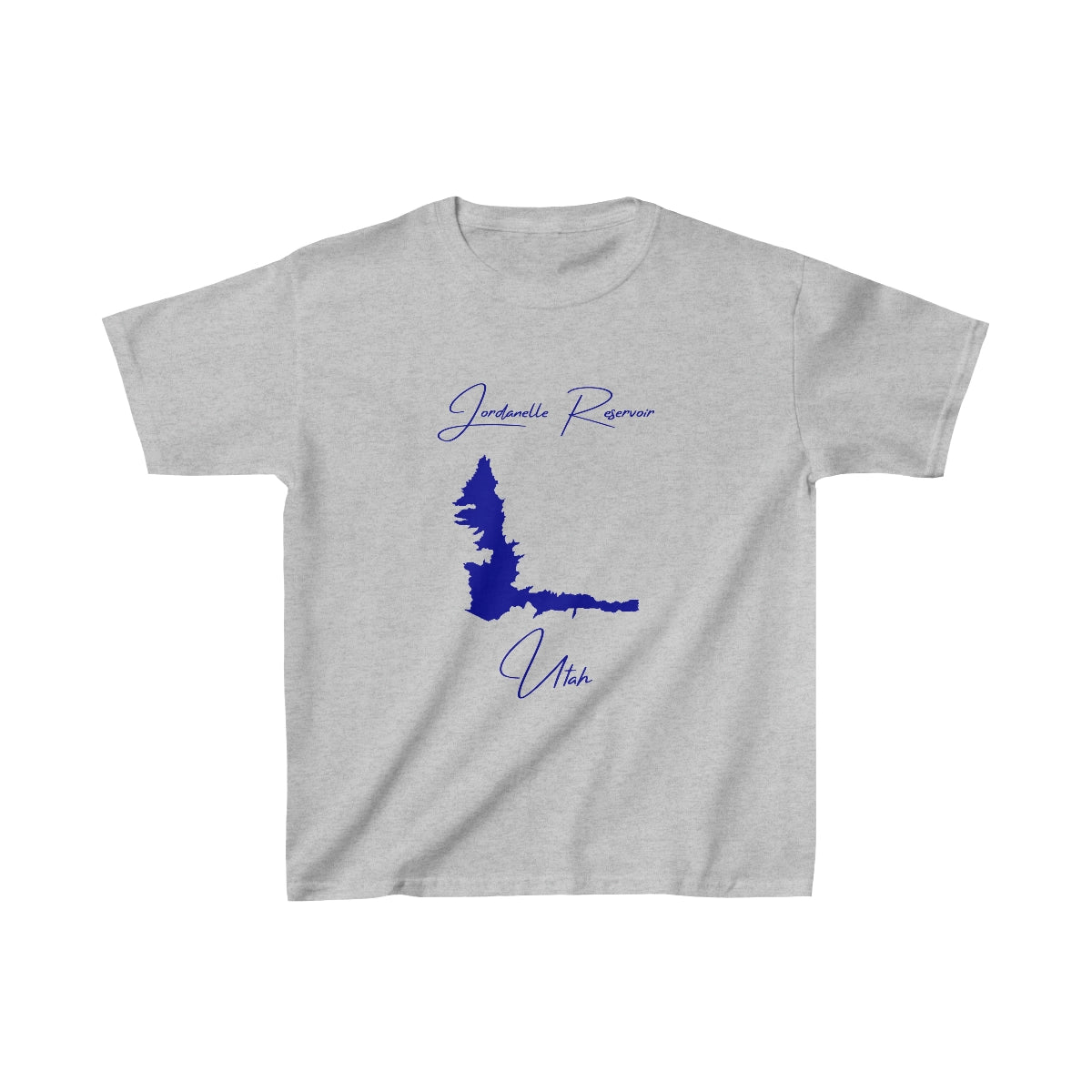Utah  Jordanelle  Reservoir  Youth  T-shirt  front  position  view  from  front  sport  grey.webp