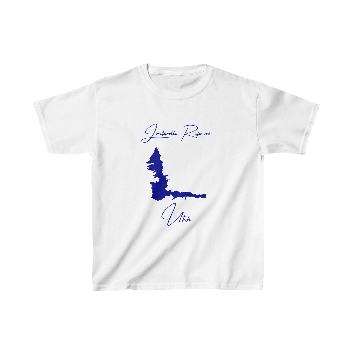 Utah  Jordanelle  Reservoir  Youth  T-shirt  front  position  view  from  front  white.webp
