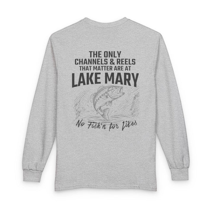 Utah  Lake  Mary  Long  Sleeve  Fishing  T-shirt  back  position  view  from  back  sport  grey.webp