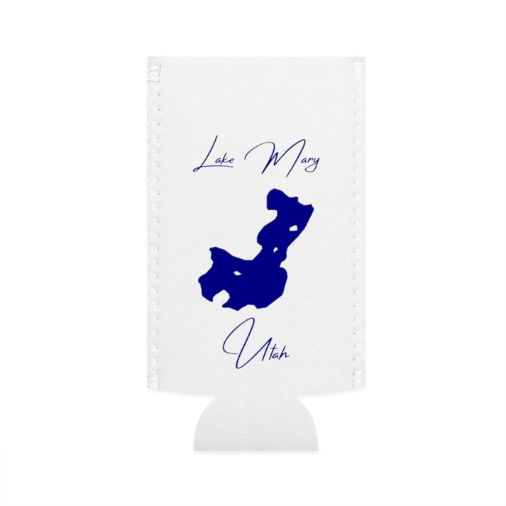 Utah  Lake  Mary  Slim  Can  Koozie  front  position  view  from  flat-front  white.webp