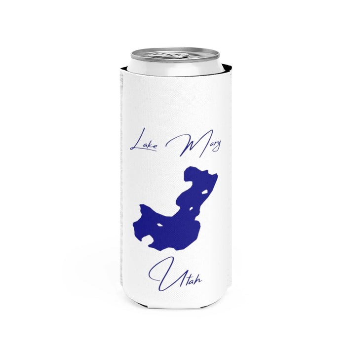 Utah  Lake  Mary  Slim  Can  Koozie  front  position  view  from  front  white.webp