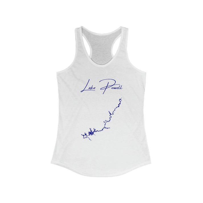 Utah  Lake  Powell  Racerback-Tank  front  position  view  from  front  solid  white.webp