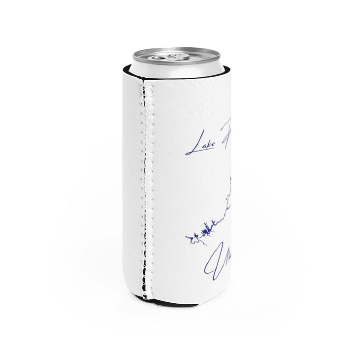 Utah  Lake  Powell  Slim  Can  Koozie  all  position  view  from  right  white.webp