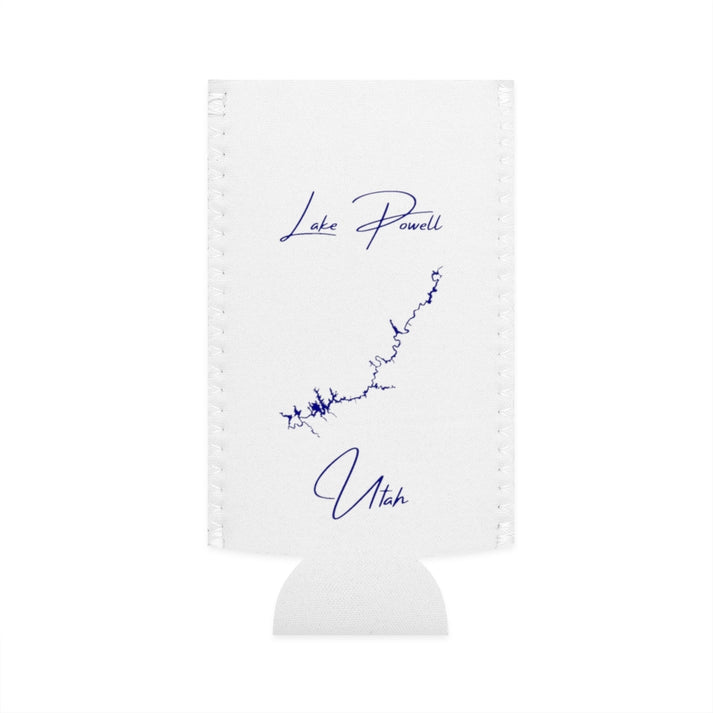 Utah  Lake  Powell  Slim  Can  Koozie  front  position  view  from  flat-front  white.webp