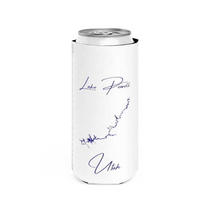 Utah  Lake  Powell  Slim  Can  Koozie  front  position  view  from  front  white.webp
