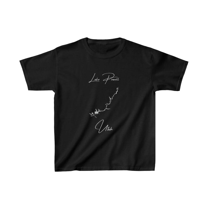 Utah  Lake  Powell  Youth  T-shirt  front  position  view  from  front  black.webp