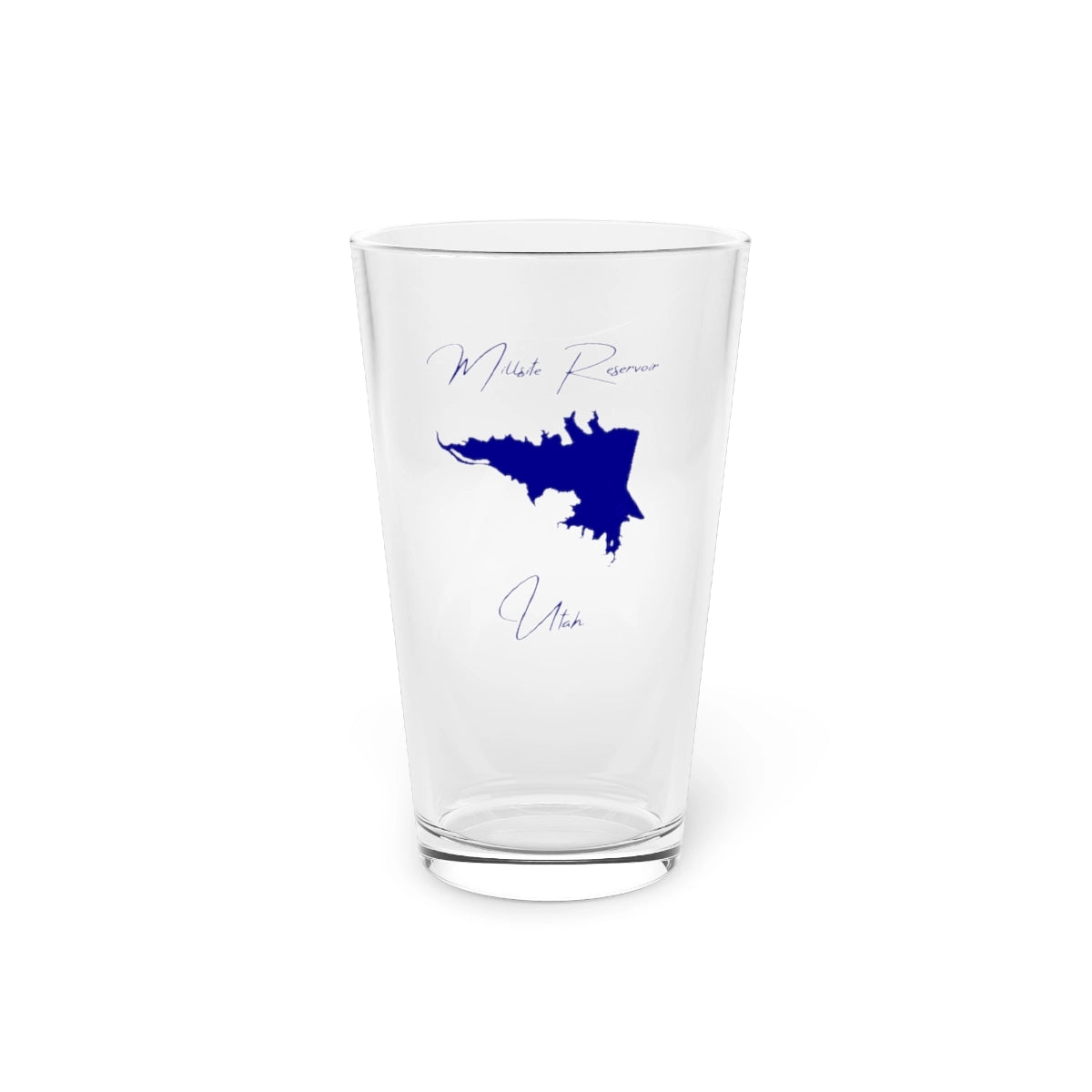 Utah  Millsite  Reservoir  16oz  Pint  Glass  front  position  view  from  front  16oz.webp