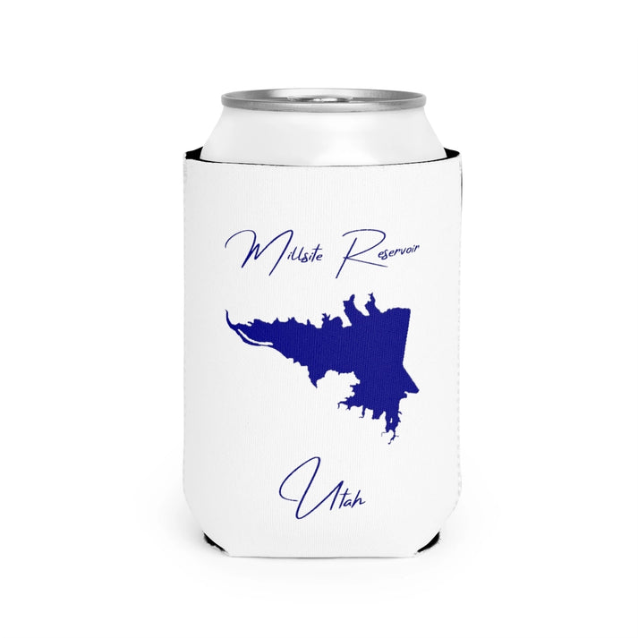 Utah  Millsite  Reservoir  Can  Koozie  front  position  view  from  front-2  white.webp