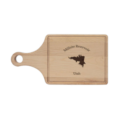 Utah  Millsite  Reservoir  Engraved  Cutting  Board  front  position  view  from  front  maple.webp