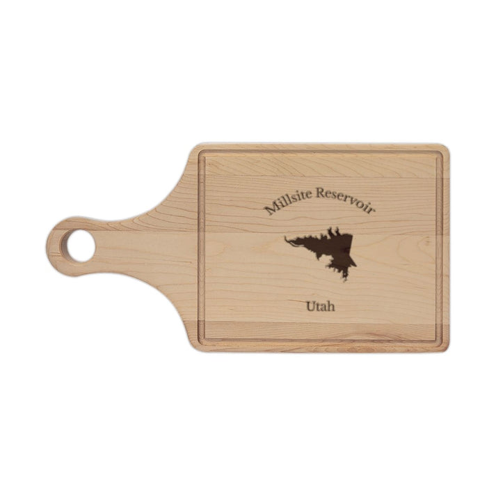 Utah  Millsite  Reservoir  Engraved  Cutting  Board  front  position  view  from  front  maple.webp